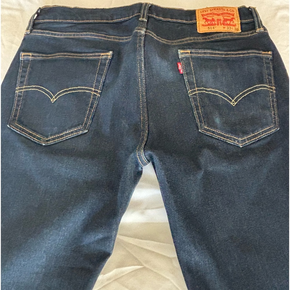 Men’s LEVIS 514 straight fit 33x30 med-dark wash stretch jeans